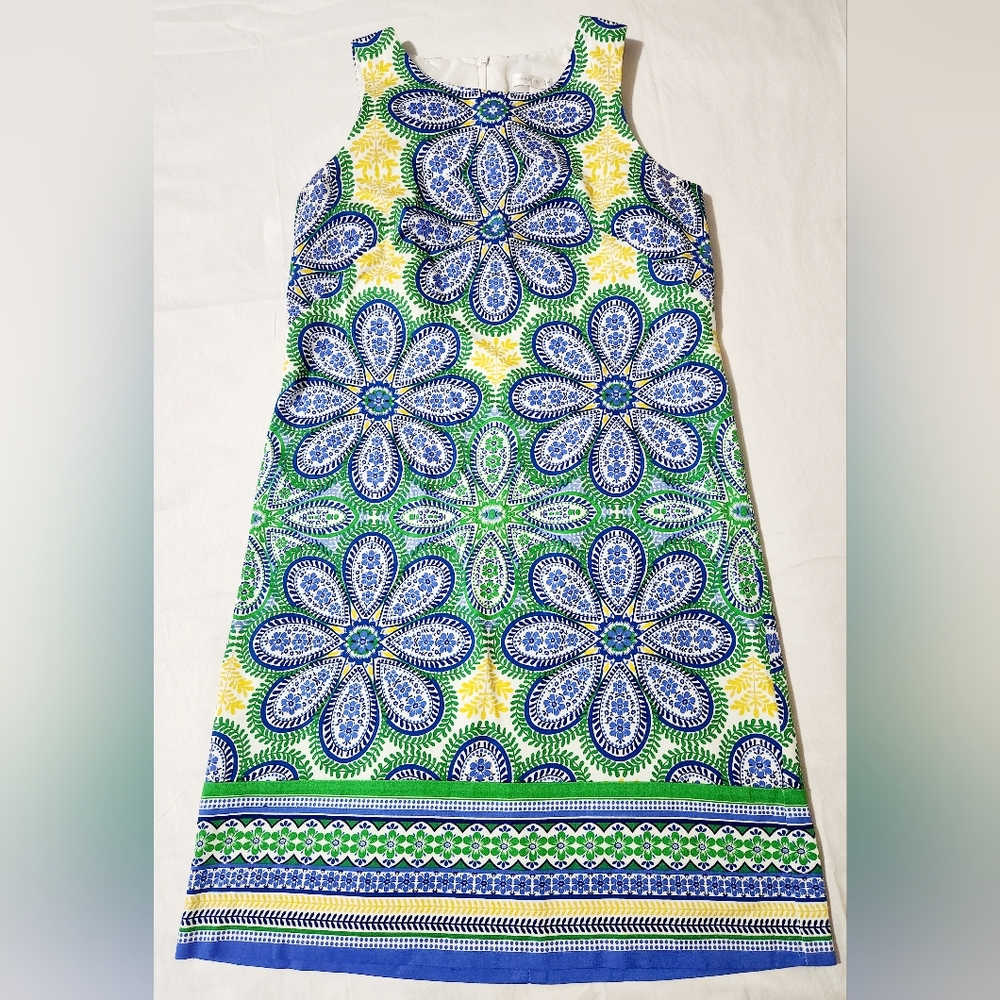 London Times Sleeveless Floral Shift Dress Size 2